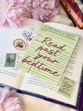 Вставка для чохла Kindle &ldquo;Read Past Your Bedtime&rdquo; + стікери 1473 фото