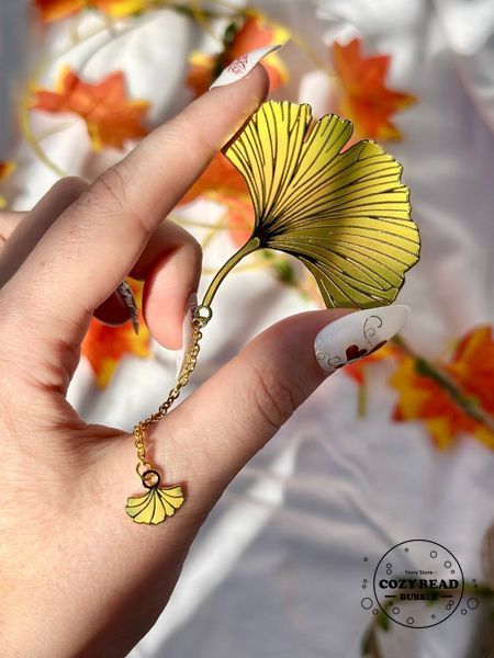 Металева закладинка &ldquo;Golden Ginkgo&rdquo; 992 фото