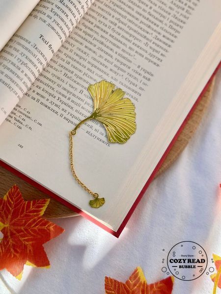 Металева закладинка &ldquo;Golden Ginkgo&rdquo; 992 фото